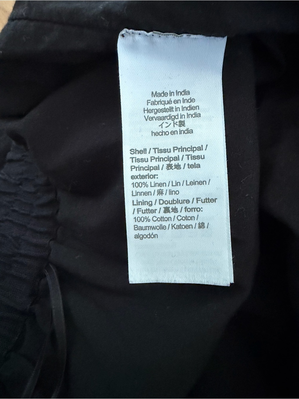 J. Crew Linen Midi Skirt Black M - Picture 8 of 9